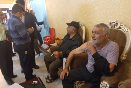 حضور تیم فنی شبکه بهداشت فریدن در مراسم تجلیل از آزادگان سرافراز شهرستان فریدن جهت انجام واکسیناسیون